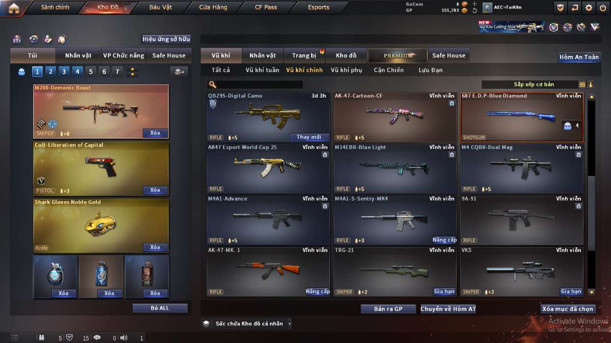 shop acc cf uy tin gia re